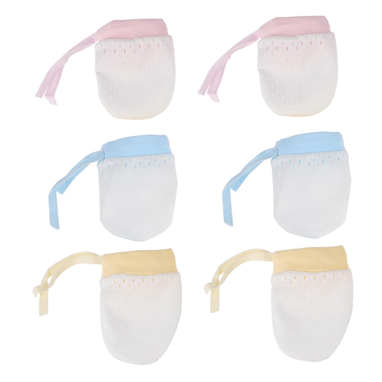 JEWEDECO 4 Pack Newborn Gloves Mittens for Toddlers Boy Mittens Newborn Hand Protection Scratch-resistant Ice Silk