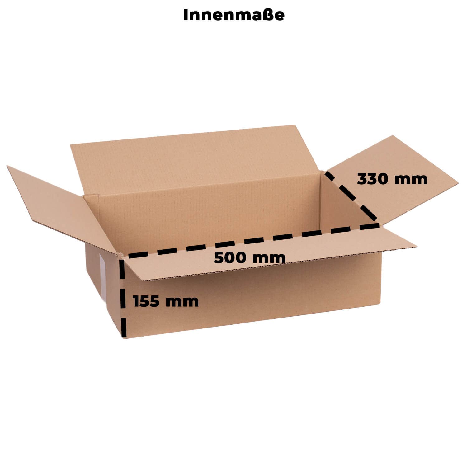 smiley pack 50 Stück Faltkartons 500 x 330 x 155 mm braun KK 99 Versandkarton Verpackungskartons 50 x 33 x 15,5 cm aus Wellpappe 1 wellig Karton Pappkarton Versandbox Paket Päckchen
