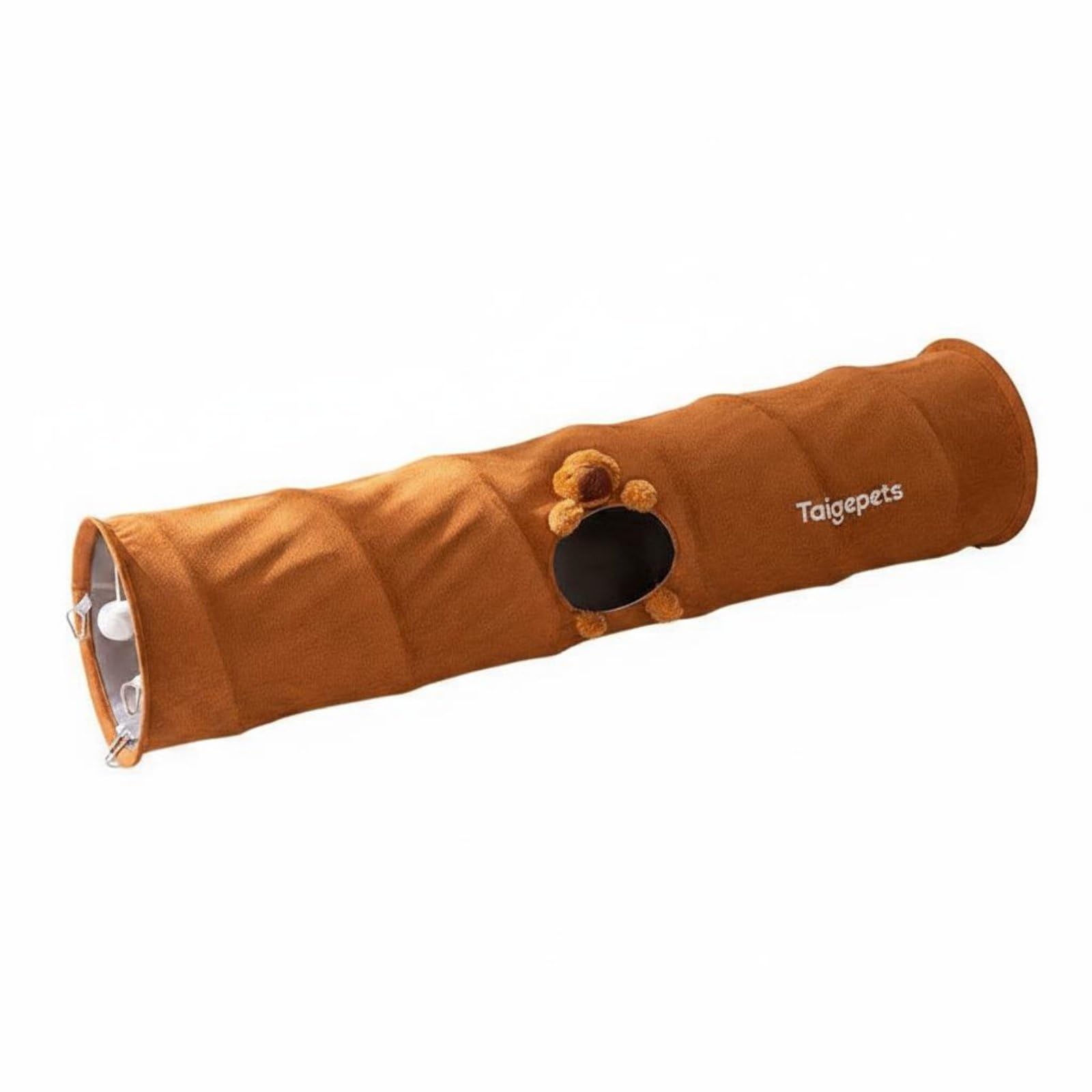 Katzentunnel Spieltunnel Katze, Groß, 120 cm, Braun, Ganzjährig