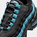 Air Max 95 Grade School Running Shoes (Black/Baltic Blue/Black/Pearl Grey) (II4053-010, Black/Blue/Grey) Size 6