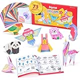 【Cute and Unique Origami for Girls】Our children's origami set includes 168 sheets of children's origami paper and a step-by-step origami book.The origami paper measures 5.5 × 5.5 inches (14 × 14 cm),Origami pack features 73 cute and vibrant origami p...