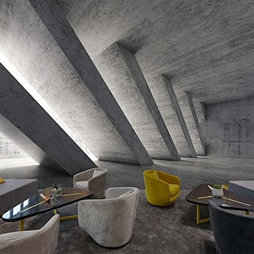 Wall Mural 3D Retro Industrial Style Cement Gray Expansion Space, Stereoscopic Flowers Wall Art Decor Large Murals for Walls for Living Room Bedroom Removable Large Wallpaper Wall Paint 200x150 cm