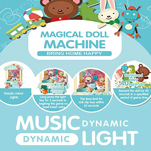 GMAXT Claw Machine,C1 Claw Toy,2.4G Remote Control Automatic or Manual Dual Mode Mini Claw Machine, Intelligent System with Music and Lighting, Giving Children The Best Gift