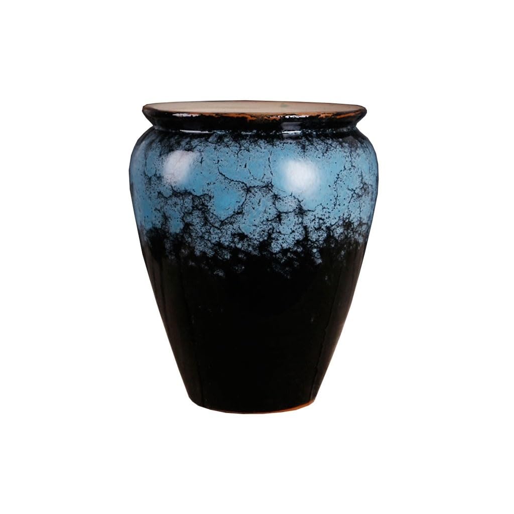 Gelasige C Flower Pots Retro Erami Flower Pot Home Living Room Office Decorative Flower Pot Hinese Style Small Flower Pot Outdoor Flower Pots(C)