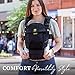 LÍLLÉbaby Serenity Airflow 6-in-1 Ergonomic Baby Carrier, Newborn to Toddler, Lumbar Support with Convertible Tote, Black