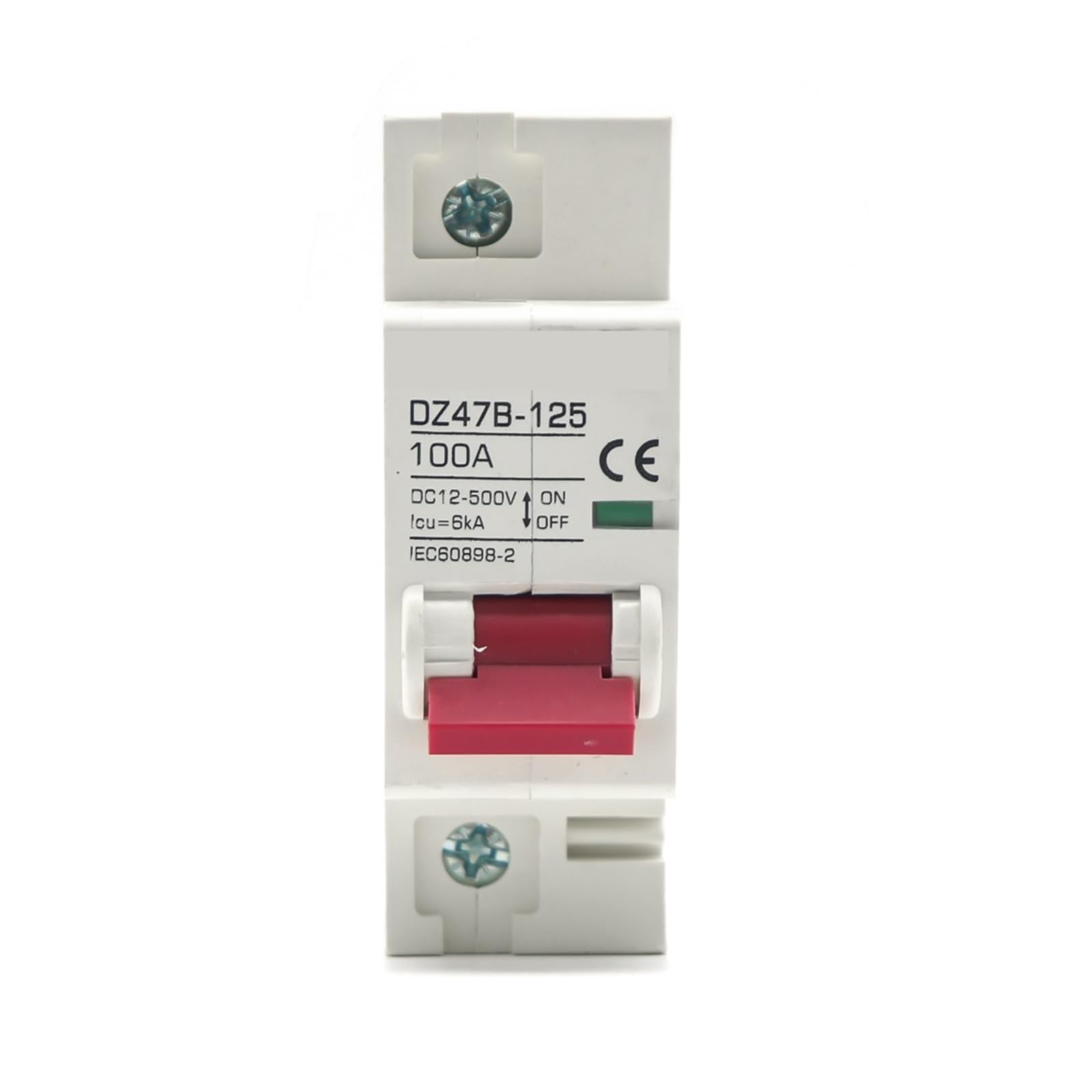 1P12V 24V 48V 36V DC MCB Battery Car Protector Circuit Breaker DZ47 DC and Negative Pole Rotection Switch Isolator(40A)