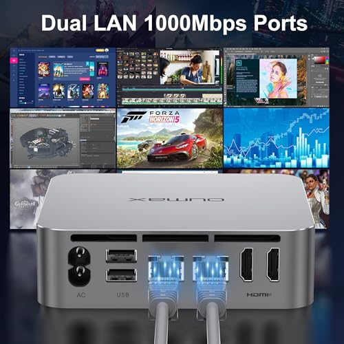 Image of N100 Mini PC, Intel 12th Gen N100(up to 3.4GHz), 16GB DDR4 500GB SSD Dual LAN Mini Computers, Build-in Power Supply Mini PC Support 4K Dual Display /USB3.2 /WiFi 5 /BT5 /Gigabit Ethernet Home /Office