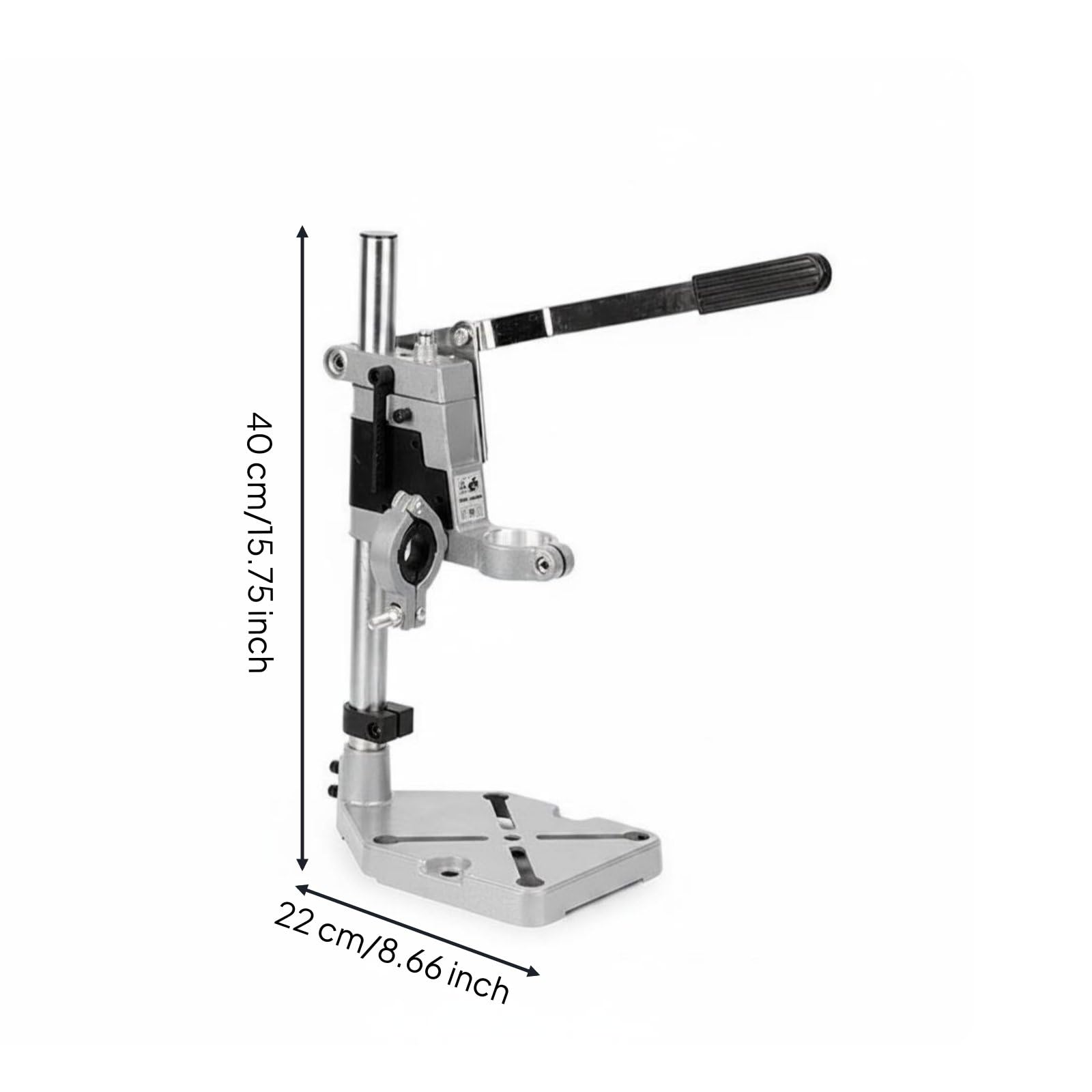 Colonna Trapano Manuale Compatto Supporto Trapano Regolabile Stabile per Casa, Double Hole Stand