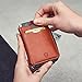 Vaultskin NOTTING HILL Minimalist Leather Zipper Wallet for Women and Men: Slim Multi Cardholder with RFID Blocking and Keychain Ring (Cognac)