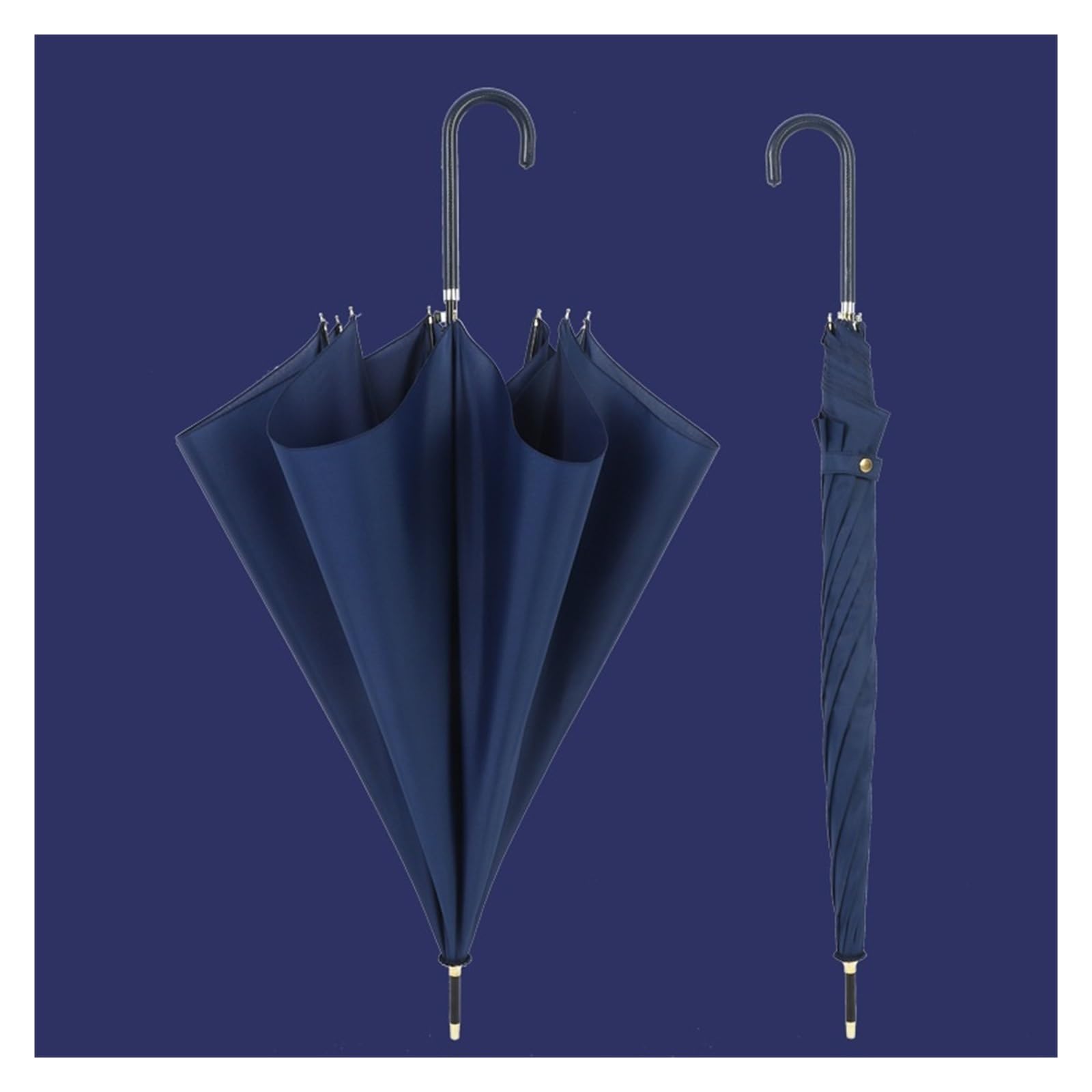 RENEESME Umbrellas For Rain Simple Long-handled Umbrella For Women, Rain Or Shine Sun Umbrella Strong Umbrella For Wind And Rain(D)