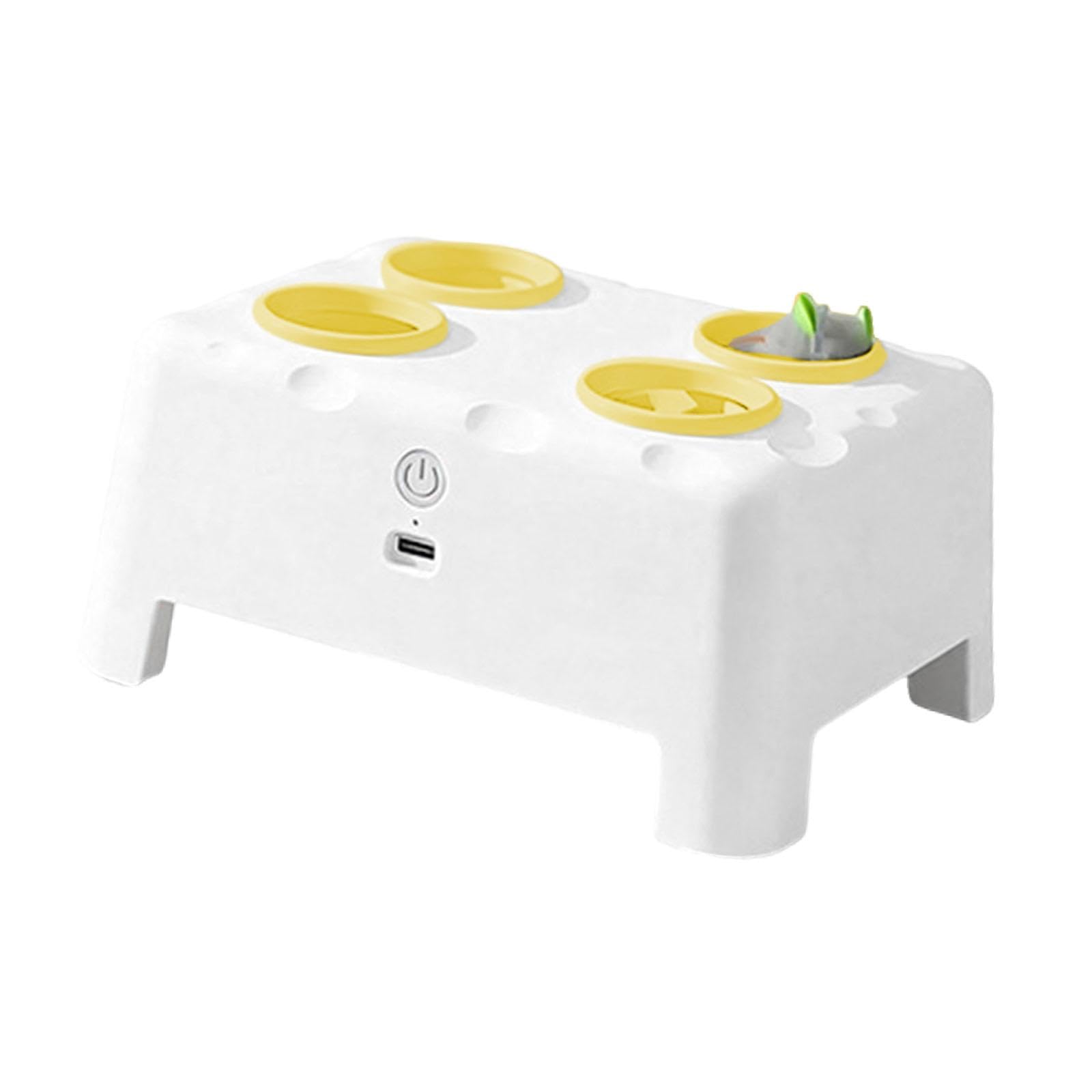 Juguete Interactivo Electrónico para Gato con Automática Ratón Que Se Mueve Cinta Interactiva Hecho en PP Adecuado para Estimulación y, Amarillo