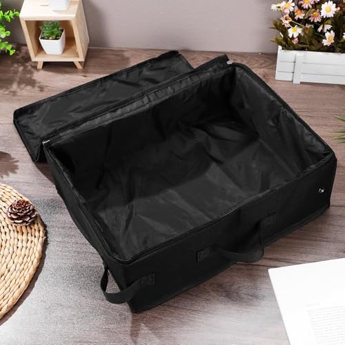 Arenero portátil para gatos plegable con tapa y asa miniatura 5