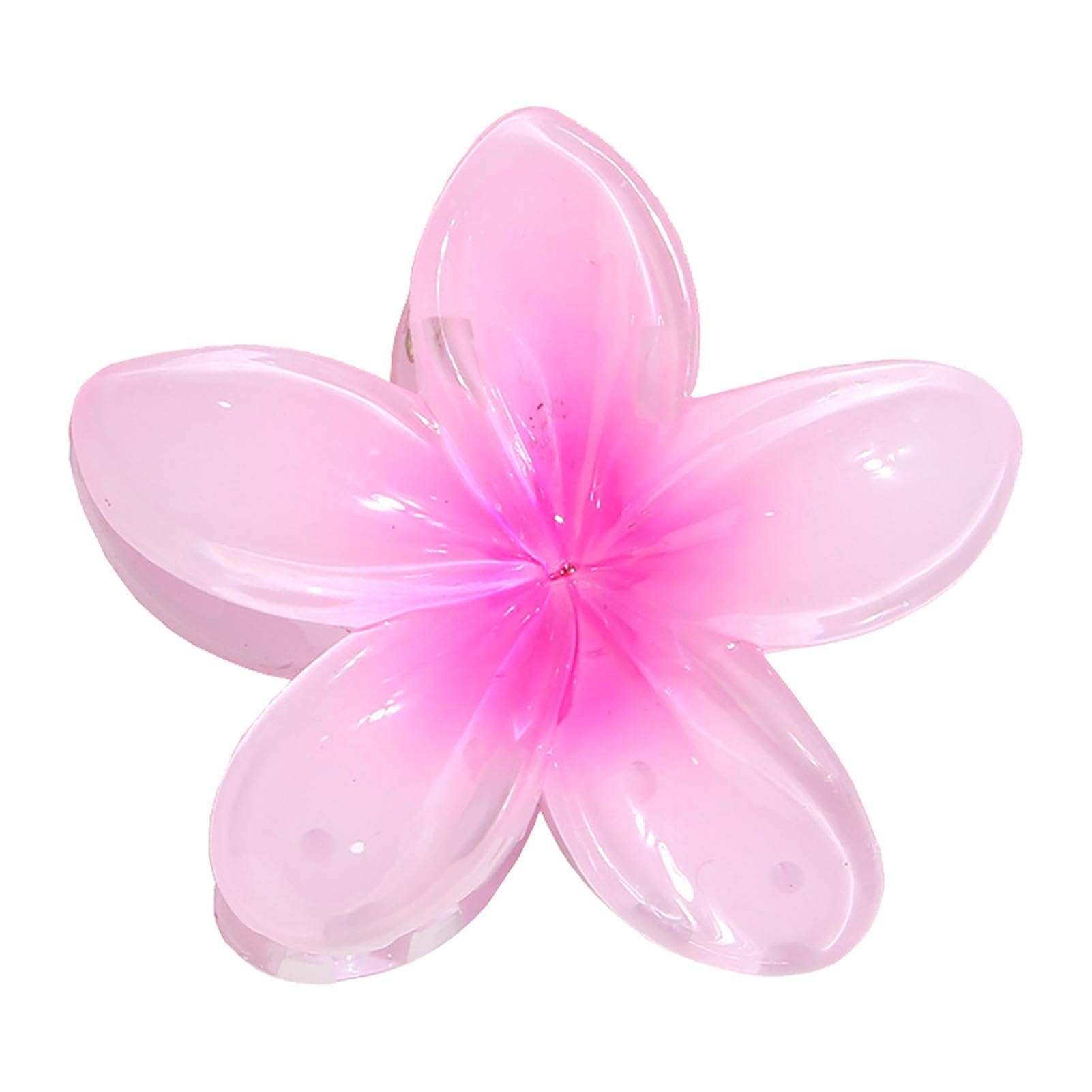 Amazon.co.jp: 太い髪用の花の爪クリップ | プルメリア ヘアクリップ 