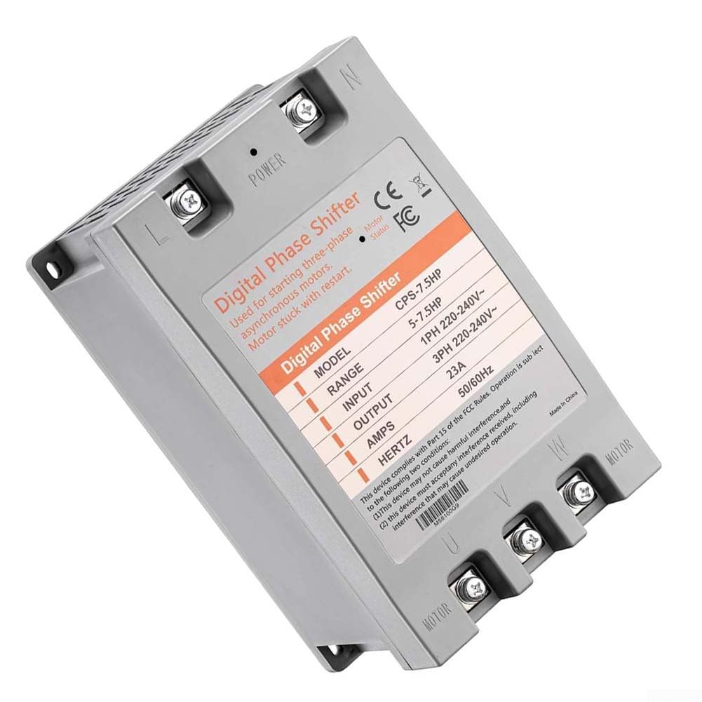 7,5HP Convertitore di fase digitale CPS-7.5HP Monofase a Trifase Trasduttore 220-240V 23A Per Motori Compressori Pompe Seghe Ventilatori Applicazione Commerciale