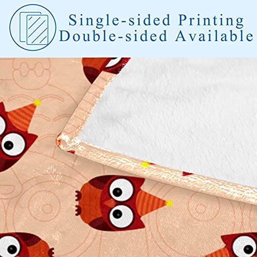 Couverture douce hibou plaid chaud lit canapé camping 150x100 cm