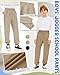 LessonZoo 3 Pack Boys Uniform Jogger Pants School Wear Elastic Waist Pull-on Stretchy Pants with Pockets for Kids 6-14 Years(Light Khaki, Khaki, Navy Blue,6-7 Years)
