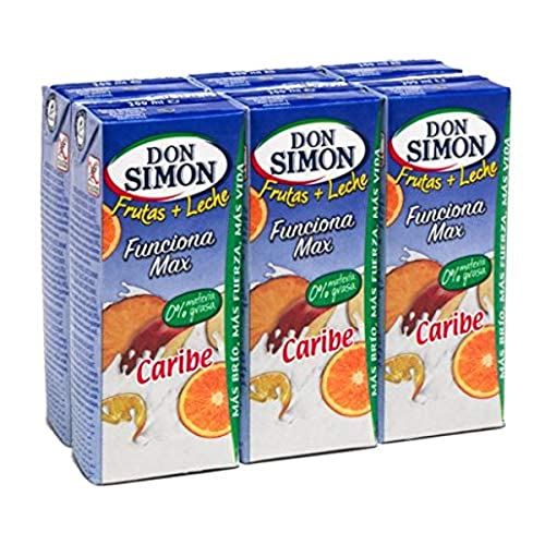 DON SIMON Funciona bebida de frutas con leche caribe pack 6 unidades 200 ml