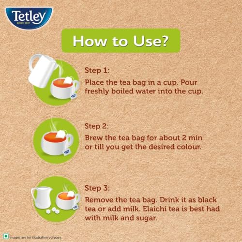 Image of Tetley | Elaichi Flavoured Chai | Black Tea | 50 Tea Bags