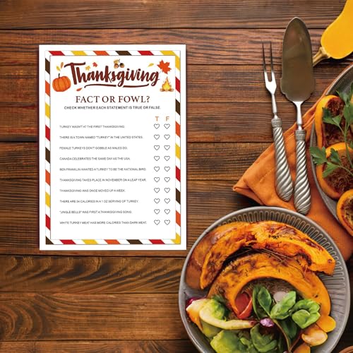 Jeu de cartes Thanksgiving pour animer le dîner de dinde - 5