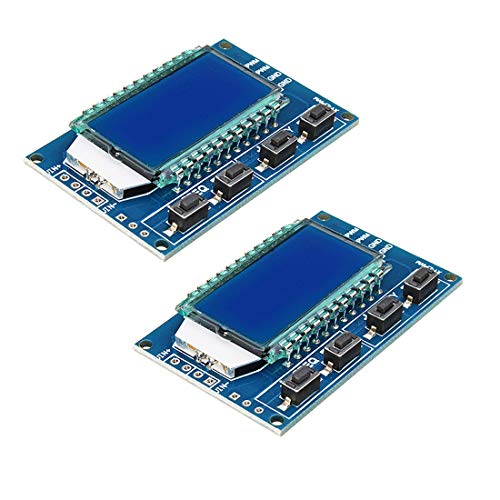 HiLetgo 2pcs 1 Channel PWM Pulse Signal Generator PWM Pulse Frequency Duty Cycle Adjustable with LCD Display 1Hz-150Khz 3.3V-30V PWM Generator Board