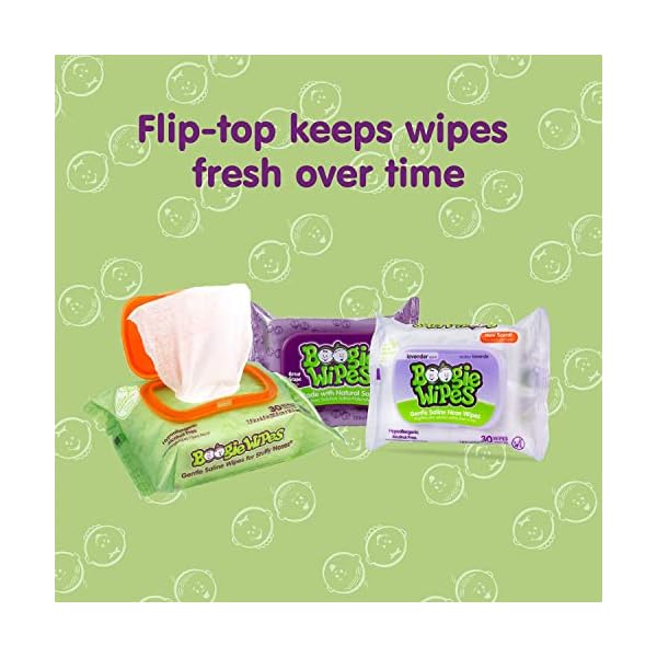 Boogie Wipes Gentle Saline for Stuffy Noses Simply Unscented - 30 Count, 3 Pack by Boogie Wipes – Bild 9