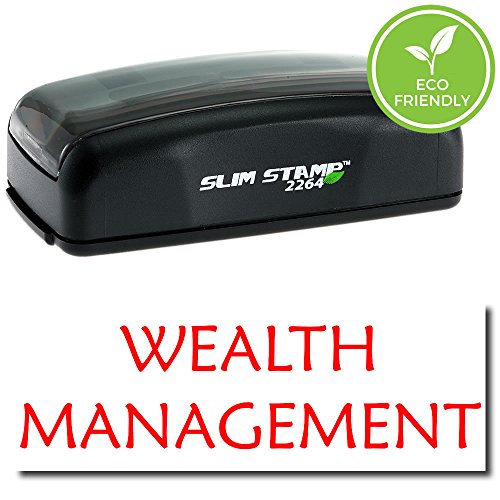 Office Stamp - Pre-Inked Wealth Management Stamp with Black Ink, Ideal for Risk Managers - Durable, 1/2 x 1-1/2 Size - Ideal for Financial Planning, Investment Strategy, and Asset Protection Tasks