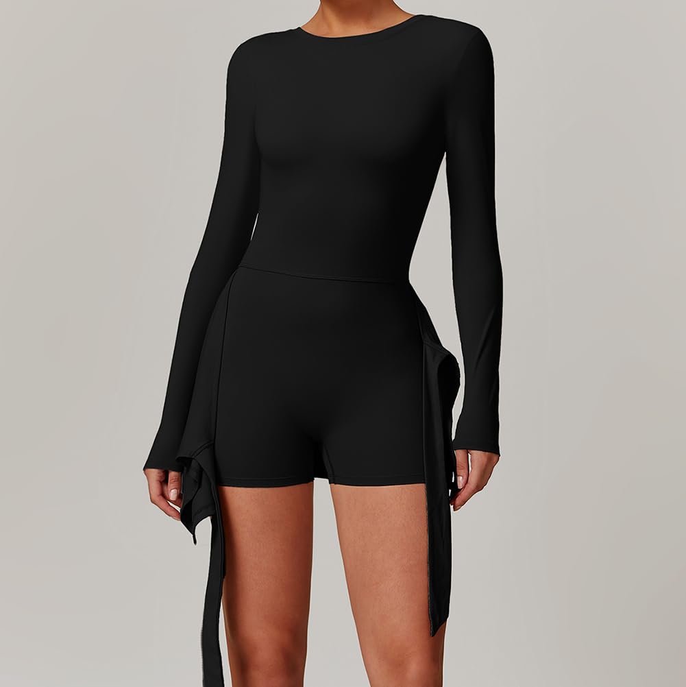 Robe de Tennis à Col Haut sans Manches pour Femme avec Short Intégré, Dos Nu Mini Sport Robes Décontractée Été Couleur Unie Robe de Golf et d'Entraînement Athlétique