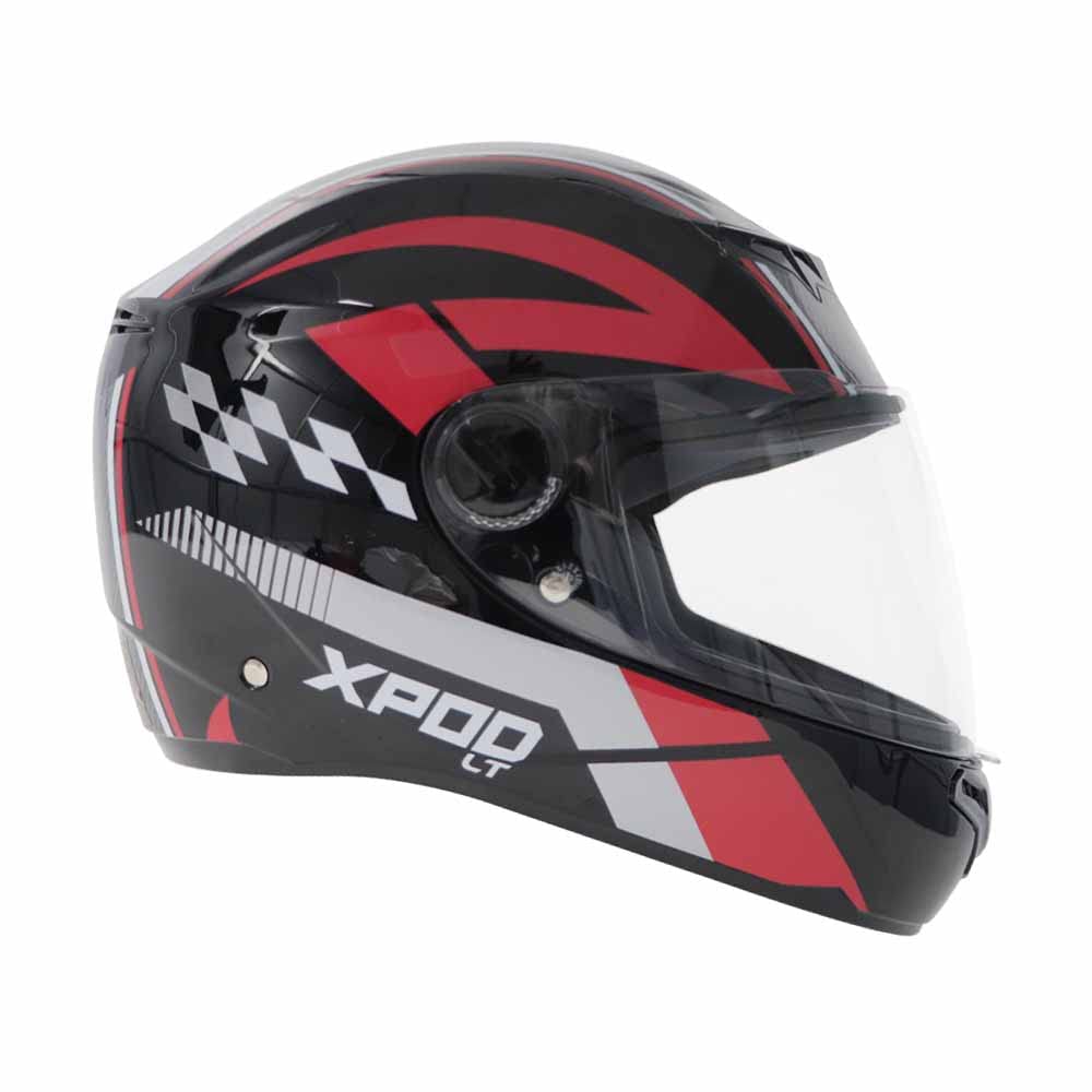 TVS XPOD LT Helmet for Men-ISI Certified, EPS Impact Absorption, Plush Comfort Interiors-Premium Bike Helmet for Safety & Comfort (Black Red-L)-picture-12