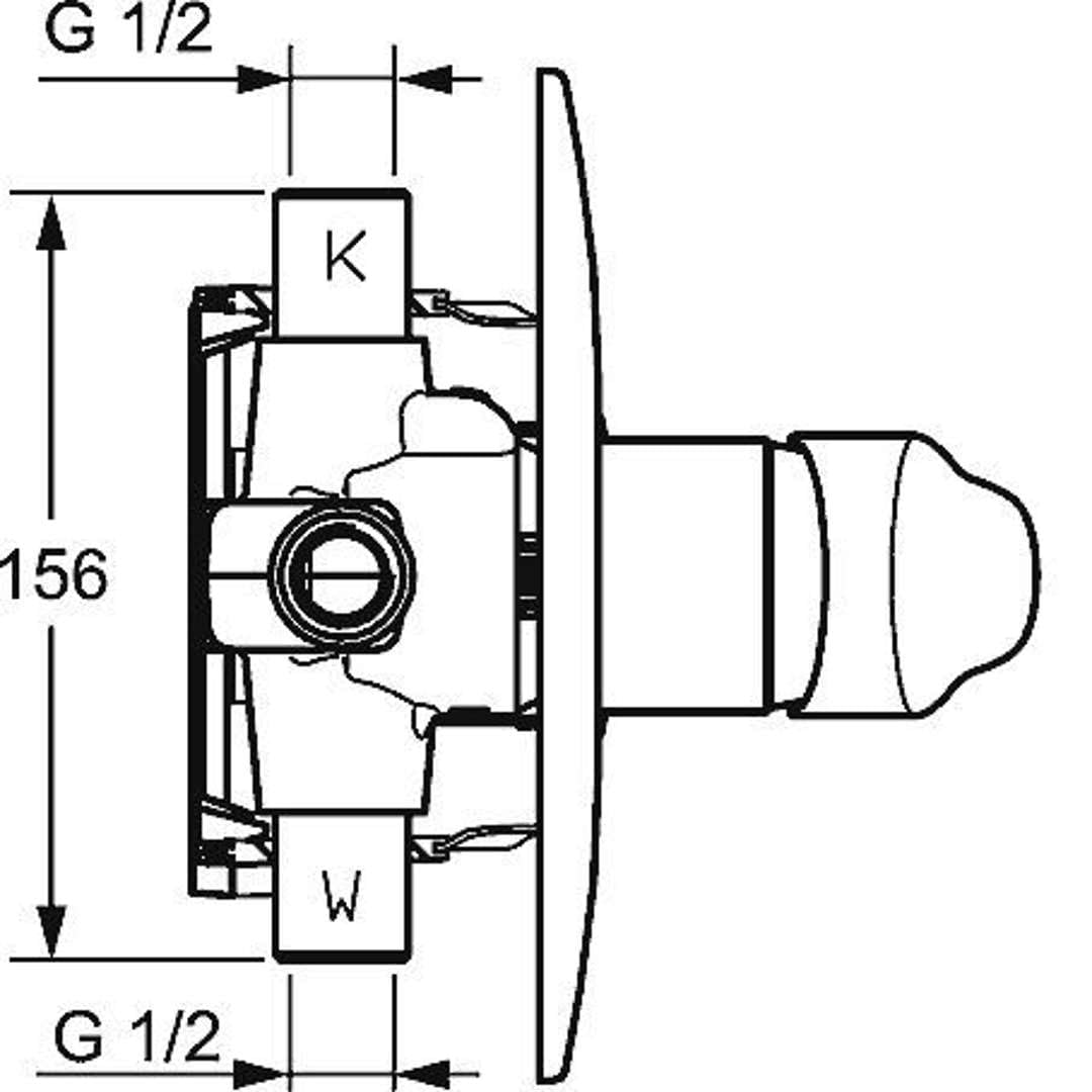 Hansa Einhand-Wannen-Batterie Hansamix 0184 Fertigmontageset, chrom