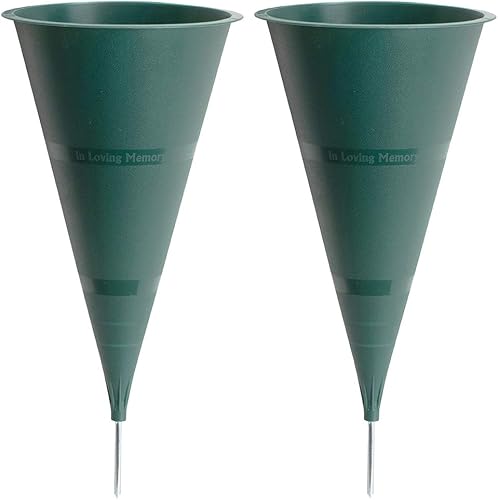 Miniatura 5 de Jarrón de cementerio de cono de metal