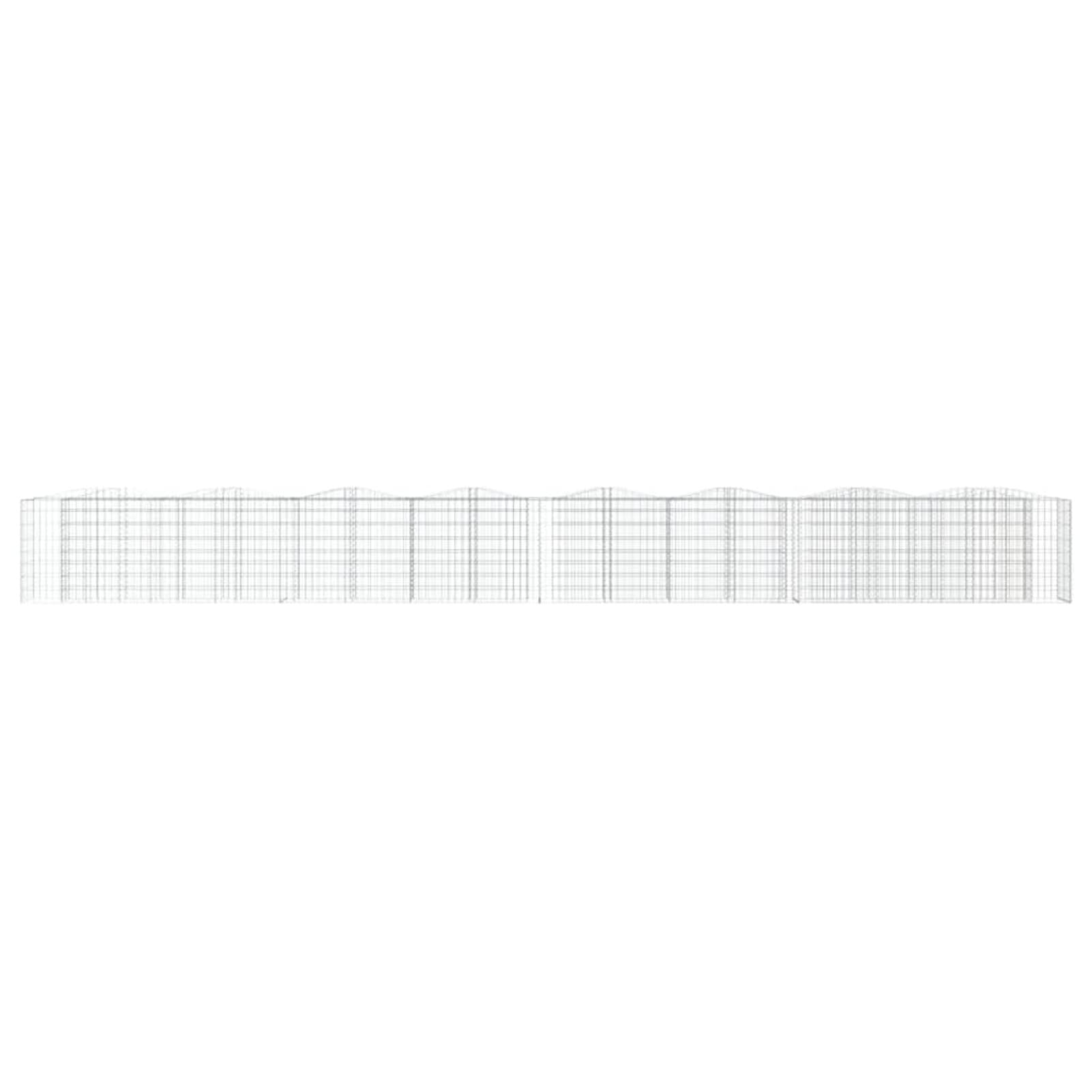 Homgoday Arriate de gaviones Forma Hierro galvanizado 800x50x100 cm, Arriate de Jardín Huerto Urbano Jardinera para Cultivar Plantas para Terraza Patio Verde