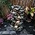 FountJoy Outdoor Indoor Bird Water Fountain 5-Tier Cascading Rock Waterfall with LED Lights Freestanding Resin Water Feature for Patio, Deck, Porch, Backyard or Home Decor