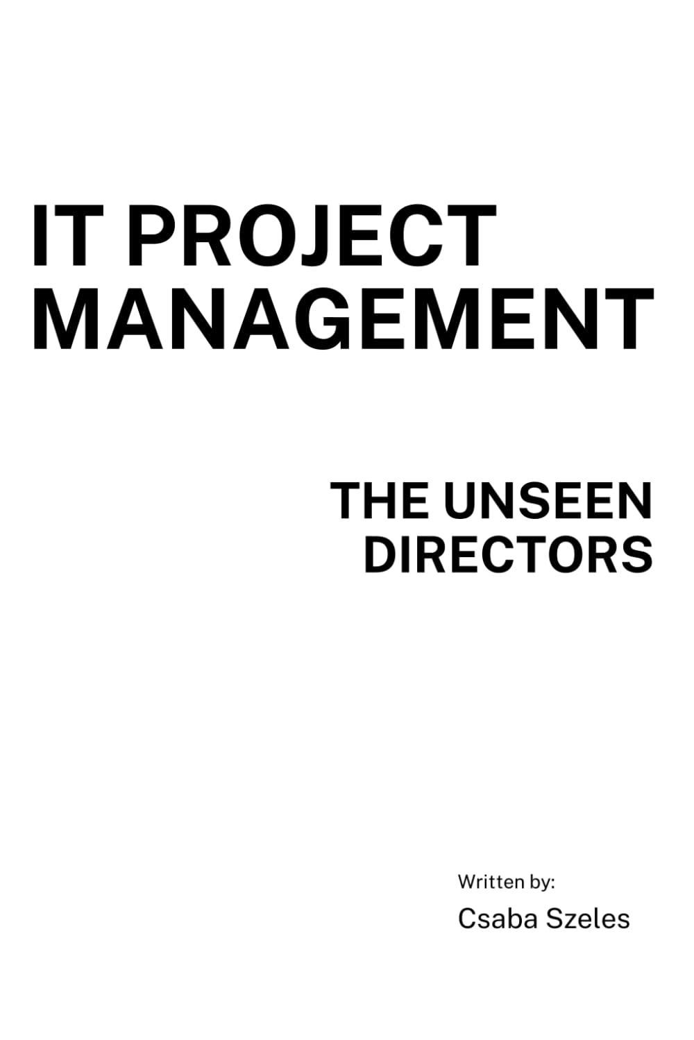 IT Project Management: The Unseen Directors