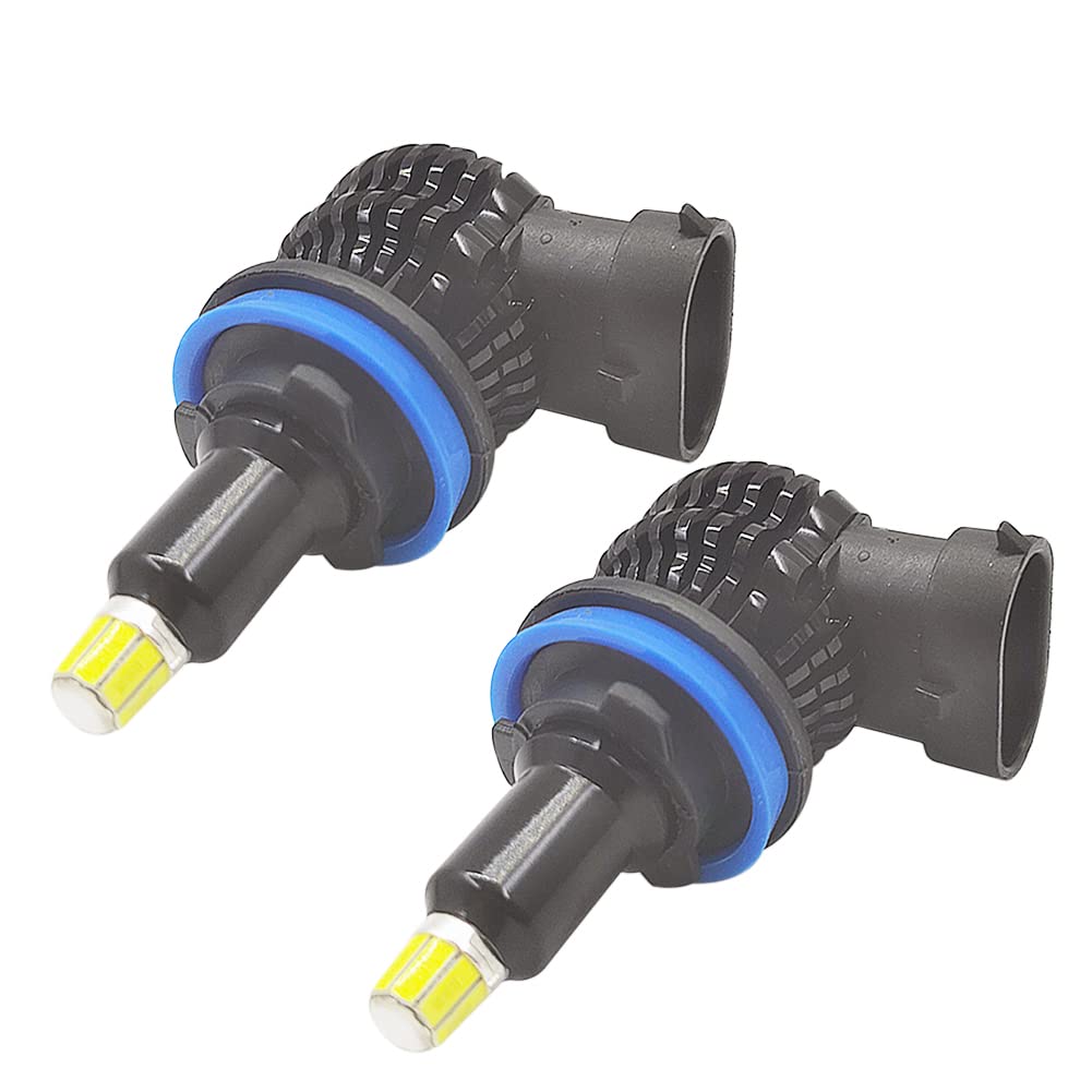 Ruiandsion 2 szt. żarówka LED H11, H8 CSP 8SMD chipsety 1200 lm 6000 K biała 12-30 V LED żarówki przeciwmgielne zamiennik do samochodowych świateł przeciwmgielnych reflektorów DRL