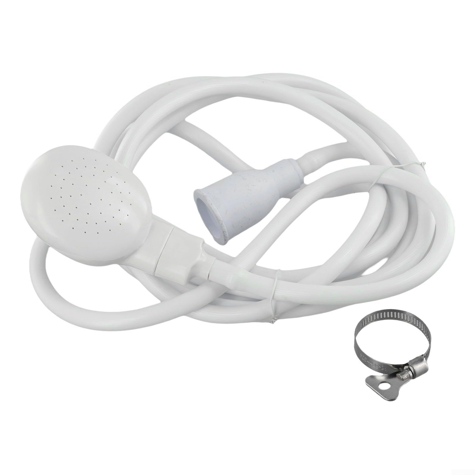 Conector flexible para manguera de ducha, mezclador de grifo único de 2 m con junta de goma para baño y cocina, ideal para personas y mascotas, diseño de fácil instalación