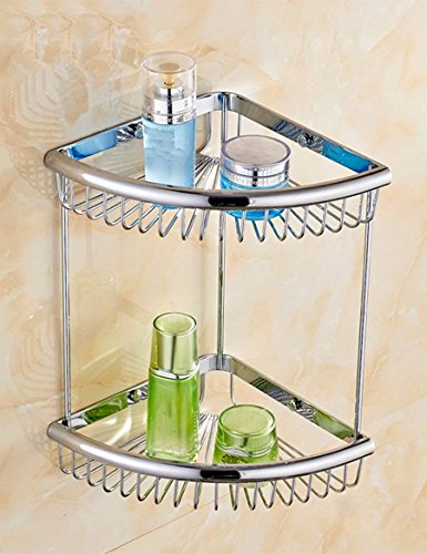 Toallero de baño GZ y cesta de esquina en cobre sólido de 21x5.5 cm