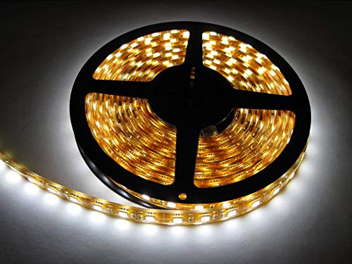 Tira LED iluminosa 12V Flexible Super Brillante Blanco Frío IP68 miniatura 1