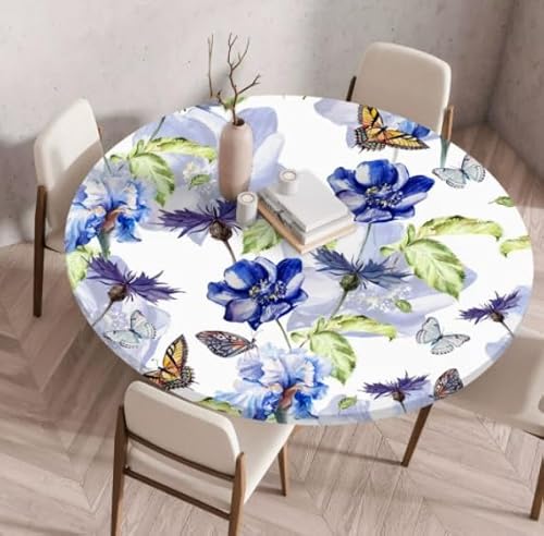 KIJyfgTR Round Tablecloths That Are Easy To Wipe Clean – Ideal For Parties And Kitchen Use(3,110cm)