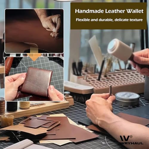 Multifunctional Compact Wallet, Handmade Leather Wallet, Slim Minimalist Wallet, Portable Leather Card Holder Wallet with Built-in Pen Slot, Compact But Fully Functional Wallet 6
