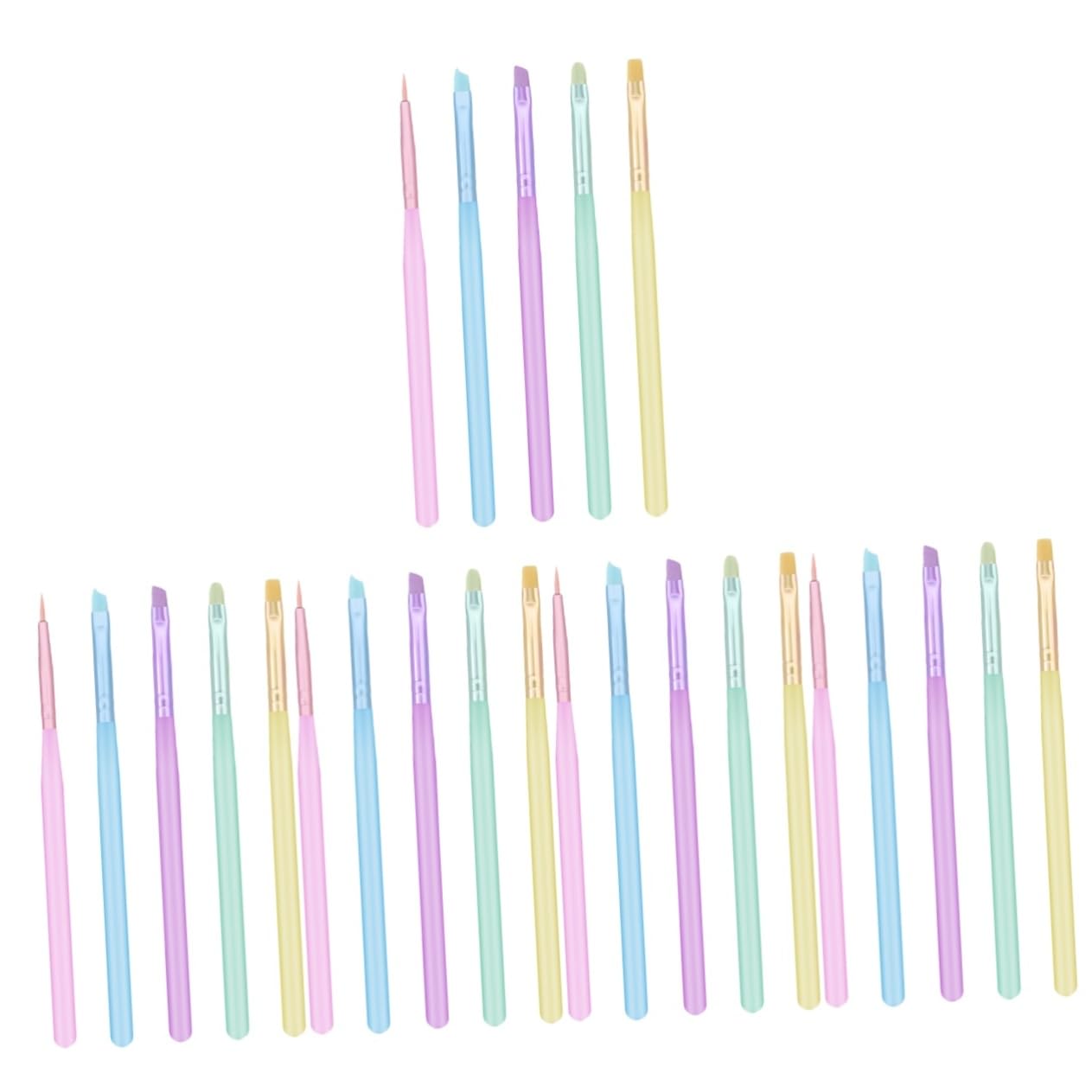 minkissy Ensemble De 25 Pinceaux Pour Nail Art Stylo Pinceau Kit De Pinceaux De Manucure Outils De Vernis À Petit Ensemble De Pinceaux Pour