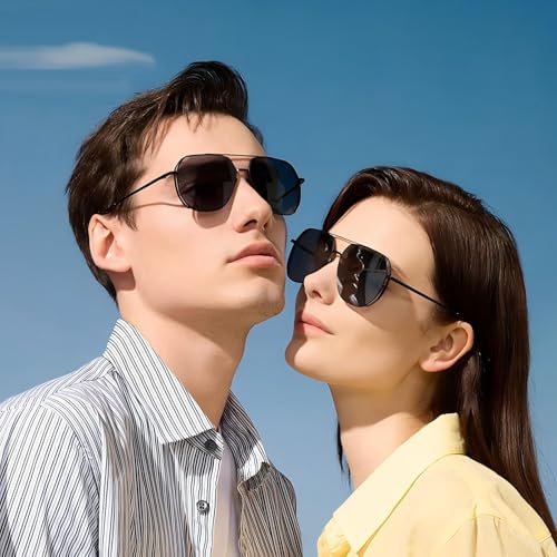 Square Hexagon Polarized Sunglasses for Women Men Vintage Shades UV400 Classic Nylon Lens Chic Metal Frame Sun Glasses2