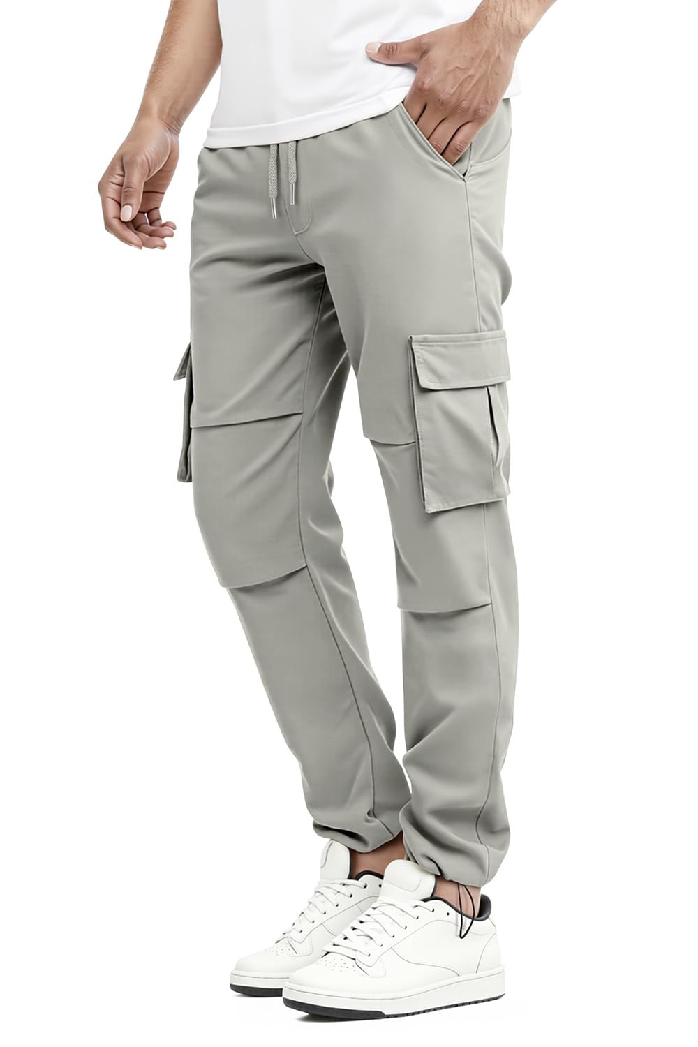 GINGTTO Pantaloni Cargo Uomo Slim Fit Elasticizzati Pantalones Stretch Joggers Pants Impermeabili Multitasche