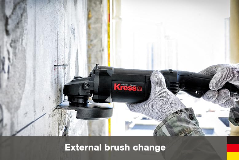 Image of Kress KU730 2200W 180mm Angle Grinder | 8400 RPM High-Speed Electric Grinder with Spindle Lock, Waterproof Design & Auxiliary Handle | Heavy-Duty Tool for Cutting, Grinding & Polishing