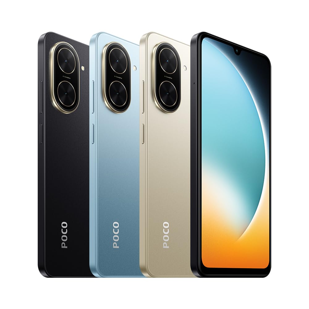POCO C71 Smartphone, 4+128GB, Blue, UNISOC T7250 processor