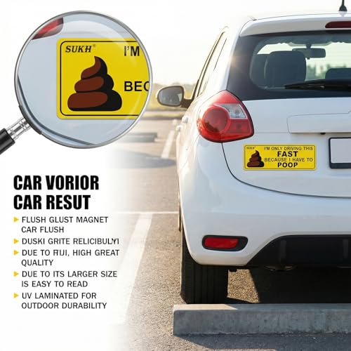Sukh Funny Car Magnet