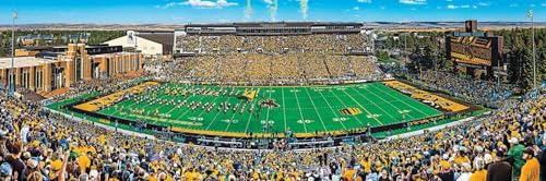 Image of MasterPieces 1000 Piece Sports Jigsaw Puzzle - NCAA Wyoming Cowboys Center View Panoramic - 13 inchx39 inch