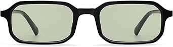 Retro Skinny Rectangle Sunglasses for Men Women 90s Narrow Sunnies Vintage Thin Frame AP3740