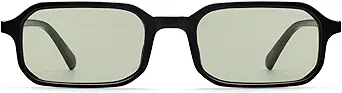 Retro Skinny Rectangle Sunglasses for Men Women 90s Narrow Sunnies Vintage Thin Frame AP3740