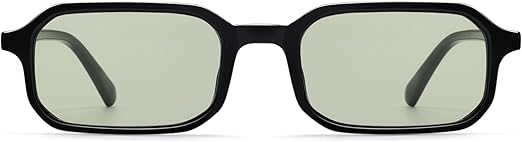 Retro Skinny Rectangle Sunglasses for Men Women 90s Narrow Sunnies Vintage Thin Frame AP3740