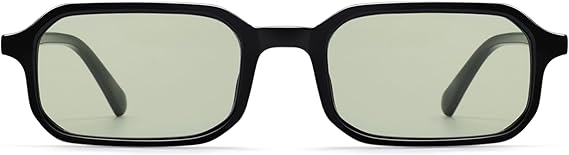 Retro Skinny Rectangle Sunglasses for Men Women 90s Narrow Sunnies Vintage Thin Frame AP3740